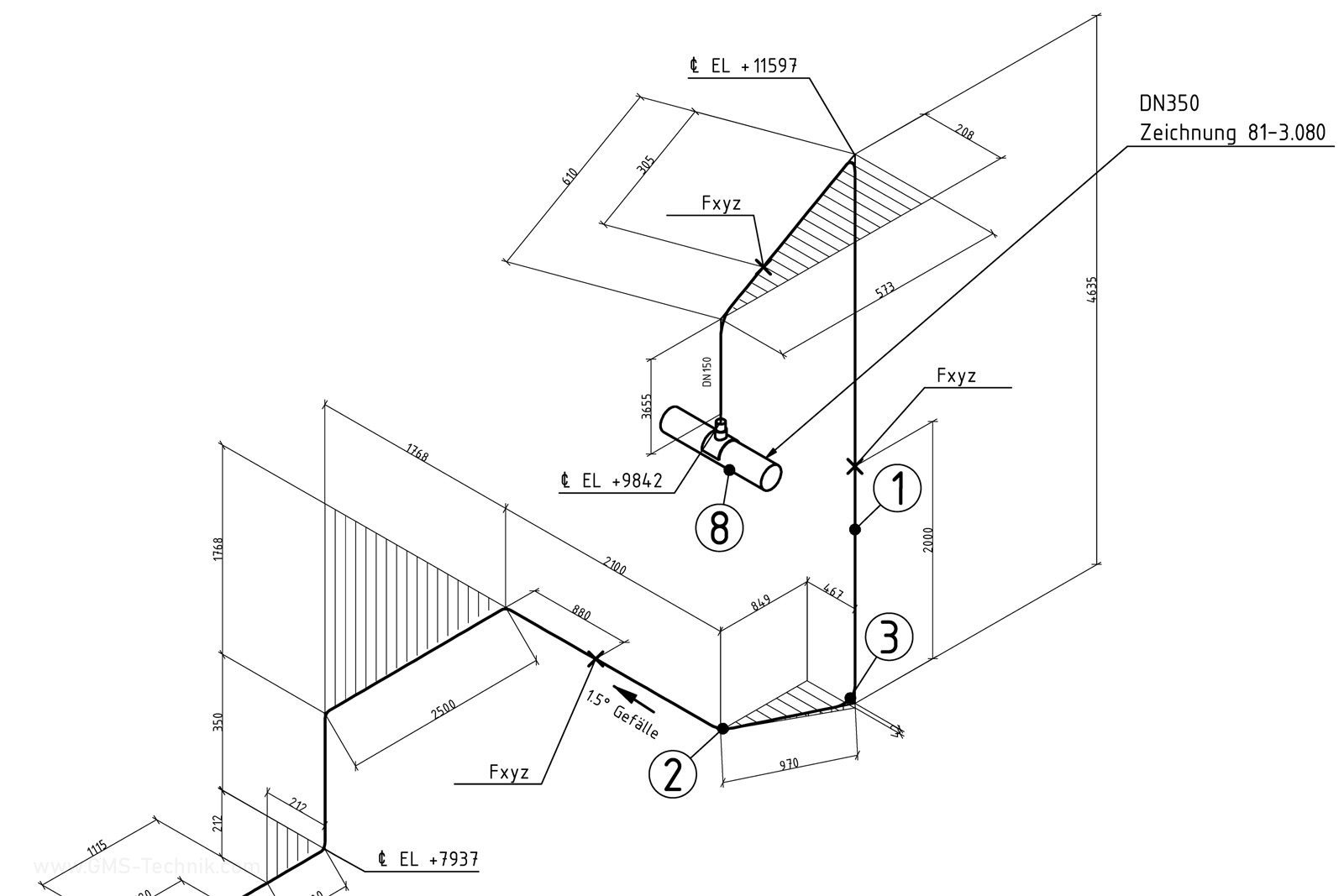 GMS Rohrleitung